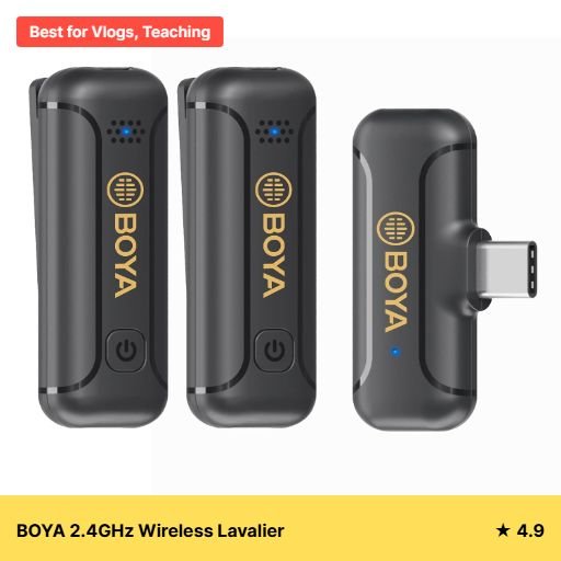 Best Wireless Microphones Under 5000 in India – Budget Mic, Big Vibes 7 BOYA 2.4GHz